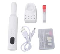 HUSHUI Kit de Perceuse à Ongles électrique, sans Fil, 18 000 Tr/min, Affichage LED, Lime à Ongles Rechargeable avec Rotation Avant et Arrière, pour Usage Domestique et en Salon (Blanc)
