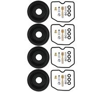 HUSHUI Kit de Reconstruction de Carburateur 4 Ensembles, Accessoires 48 Pièces avec Joints et Composants Nécessaires, Adaptés pour GSF600S Bandit 1996 2003