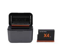 HUSHUI Kit de Remplacement de Batterie de Caméra d'action avec étui de Chargement Intelligent pour X4 Air 2050mAh-léger et Portable