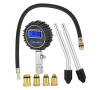 HUSHUI Kit de Testeur Numérique de Jauge de Compression de Cylindre de Moteur avec 4 Adaptateurs pour Diagnostiquer les Problèmes de Moteur de Véhicule