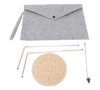 HUSHUI Kit de Tiges de Radisage, Tiges de Divin en Cuivre avec Pendentif Pendu et Tapis de Divination pour les Activités Paranormales de Sorcière de L'eau Fantôme