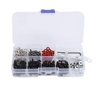 HUSHUI Kit de Vis en Métal RC, Pièces de Rechange avec clé et Boucle de Coque de Voiture pour Voiture Télécommandée HSP 1/10