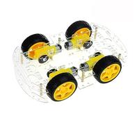 HUSHUI Kit de Voiture Robot Intelligent avec Châssis en Acrylique Durable pour Un Apprentissage et des Expériences Pratiques