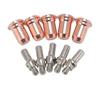 HUSHUI Kit D'électrode de Pointe 10pcs, Laiton et Alliage de Zinc Consommation de Remplacement de Consommables de Torche avec 5 électrodes 5 Porte-paroles, pour Cut55DS Pro Cut65ds