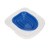 HUSHUI Kit D'entraînement aux Toilettes pour Chat, Entraîneur de Toilettes pour Chat en ABS Réutilisable Universel avec Conception de Rainure pour Un Démontage (Plateau Blanc, 1 Support Intérieur