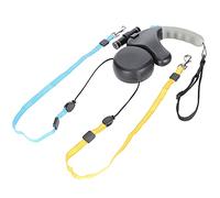 HUSHUI Laisse à Double extrémité pour Animaux de Compagnie avec Lumière LED, Corde de Traction Réglable pour Deux Chiens, Poignée Ergonomique pour Animaux de Compagnie, Matériau ABS Durable,