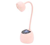 HUSHUI Lampe à Ongles à Col de Cygne, Capteur Infrarouge Rechargeable, écran LCD, Sèche-ongles LED avec 12 Puces Lumineuses, pour Usage Domestique et Voyage (Rose)