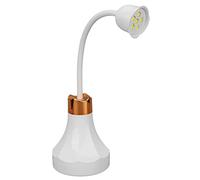 HUSHUI Lampe à Ongles UV LED, Sèche-ongles en Forme de Rose 18 W avec 6 Puces à Double Source de Lumière et Tuyau Flexible, pour Usage Domestique et en Salon