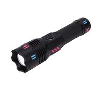 HUSHUI Lampe de Poche LED Rechargeable, Lampe de Poche à Zoom Télescopique en Alliage D'aluminium Haute Puissance avec Bandes Fluorescentes et Chargement de Type C, pour le Camping, la