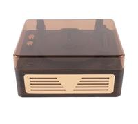 HUSHUI Lecteur CD Rétro, Lecteur CD Portable avec Son HiFi 5.0 avec 2 Haut-parleurs Stéréo pour L'apprentissage des Langues, Les Histoires au Coucher, L'éducation Précoce (Brun)