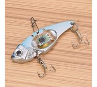 HUSHUI LED Leurre de Pêche Lumière 2 Pièces Outil D'attraction Haute luminosité pour la Pêche en Eau Douce et en Eau Salée 7.5x2.5x1.5 Cm