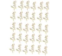 HUSHUI Lettres en Bois avec Script D'amour, 30 Pièces, pour Art Mural Romantique et Décoration de Scrapbooking, Bois Composite Rustique, 5.5x3cm