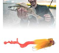 HUSHUI Leurre de Pêche simulé en Résine Souple avec Double Hameçon Triple pour Les Amateurs en Blanc 101 G (Jaune)