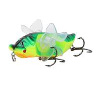 HUSHUI Leurre Dur pour Poisson avec Design Cigale Bionique et Hélices Rotatives pour la Pêche en Eau Douce 7,5 Cm (Oh Mon Dieu)