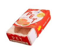 HUSHUI Lit pour Chat avec Boîte à Collation, Rectangulaire, Entièrement fermé, Doux, Multifonctionnel, pour Animaux de Compagnie, pour la Maison et Les Voyages, en Tissu, Taille M (Rouge)