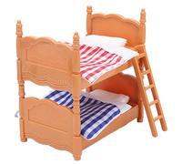 HUSHUI Lit superposé de Poupée avec échelle, Mini Lit Double en Plastique pour Enfants, Parfait pour Les Maisons de Poupées, fabriqué en Plastique Durable et Sûr, Comprend 2 Lits et Accessoires