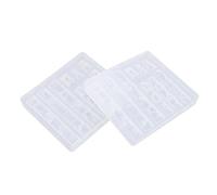 HUSHUI Lot de 2 Moules à Ongles 3D de Noël Réutilisables en Silicone avec Motifs D'arbre de Noël et de Flocons de Neige, pour Décorations de Vacances, Bijoux en Résine (Moule à ongles 3D de (2