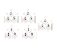 HUSHUI Lot de 5 Fantômes à Suspendre pour Halloween avec Design Pliable pour Décoration Intérieure et Extérieure - Tissu en Soie Léger et Bâton de Bambou - Blanc