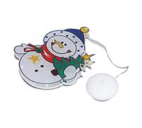 HUSHUI Lumière LED de Bonhomme de Neige de Noël, Décoration Suspendue de Fenêtre Alimentée par Batterie avec Ventouse pour la Décoration de Salle de Fête d'arbre de Noël
