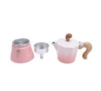 HUSHUI Machine à café Compacte en Aluminium de Cafetière de Cuisinière de 150 Ml pour les Débutants et les Amateurs de café (Rose)
