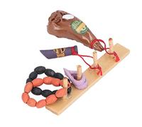 HUSHUI Maison de Poupée Simulant des Modèles de Jambon de Saucisse, Jouet Alimentaire en Résine Durable pour Scène de Jeu 1:12, Enfants âgés de 3 Ans et Plus