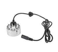 HUSHUI Maker Maker Fogger Alliage de Zinc 12 LED Couleur de Couleur Atomiseur de Brouillard Humidificateur pour Eau Fountain Pond Pond Rockery Vase Bird Bath (Bouchon UE)