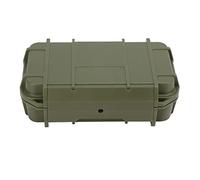 HUSHUI Mallette à Outils Rigide étanche avec Effet Antichoc pour Camping en Plein Air Voyage Boîte de Rangement en Plastique ABS 21x13.3x6.5cm (Boîte étanche Double Couche, Vert Militaire)