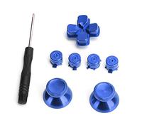 HUSHUI Manette de Jeu en Métal, Remplacement de Manette de Jeu en Alliage D'aluminium pour Contrôleur, avec Tournevis, 4 Options de Couleurs (Bleue)