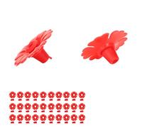 HUSHUI Mangeoire pour Colibris, Fleurs de Remplacement, Couleurs Vives, Durable, Facile à Utiliser pour la Décoration de Jardin, Ensemble de 30 (Rouge)