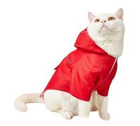 HUSHUI Manteau Imperméable à Capuche pour Animaux de Compagnie, Imperméable, pour Petits Chiens et Chats, avec Bande Réfléchissante, Ajustement Confortable, en Polyester, 1 Paquet (XL)