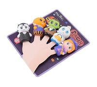 HUSHUI Marionnettes à Doigt d'halloween, Ensemble de 5 Marionnettes à Doigts de Dessin Animé Mignonnes pour Enfants, avec Un Matériel Sûr, pour Les Cadeaux de Conte D'école de Fête