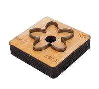 HUSHUI Matrice de Découpe du Cuir, Moule de Poinçonnage en Métal en Forme de Fleur pour L'artisanat du Papier avec Bois Massif en Acier au Carbone, pour Bricolage Porte-clés, Sacs, (55mm)