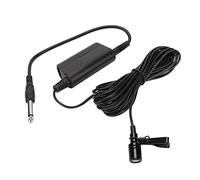 HUSHUI Microphone Cravate Omnidirectionnel Professionnel avec Prise Jack 6,35 Mm pour Enregistrement à Distance, Mini Clip Métallique pour Utilisation Mains Libres, Idéal pour Guitares et Pianos, Noir