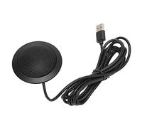 HUSHUI Microphone de Conférence, Réduction du Bruit Omnidirectionnelle à 360 Degrés, pour Les Réunions en Ligne et Les Jeux, Portable, Fer 148g