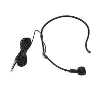 HUSHUI Microphone d'oreille, Microphone Serre-tête de 6,35 Mm avec Crochet d'oreille Réglable pour Les Performances de Conférence D'enseignement du Chant, Casque