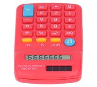 HUSHUI Mini Calculatrice, écran LCD à 8 Chiffres avec Batterie Solaire à Grands Chiffres, Double Alimentation, pour Le Bureau, L'école, Les Affaires et Le Budget Domestique (Rouge)