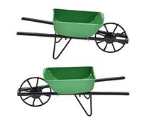 HUSHUI Mini Chariot de Jardin Brouette 1:12, Design Réaliste pour Accessoires de Maison de Poupée, Parfait pour Les Jeux de Rôle des Enfants, Métal, 5.5 "x 2"
