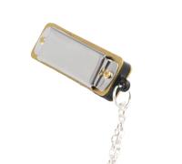 HUSHUI Mini Collier Harmonica Portable, Instrument de Musique pour Enfants et Adultes, Conception Légère à 4 Trous (Argent)