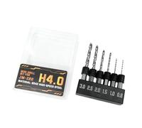 HUSHUI Mini Forets 6 Pièces, Jeu de Forets en Spirale en Acier Rapide pour la Fabrication de Bijoux et L'artisanat, avec Boîte de Rangement pour Perles Ambre Travail du Bois (JM-Z22 (6 pièces))