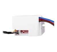 HUSHUI Mini Interrupteur de Mouvement Inductif Haute sensibilité 110-240 V Réglable pour Une Utilisation en Intérieur avec Plafond à 360° et Montage Horizontal à 100°