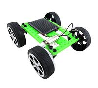 HUSHUI Mini Modèle de Voiture Solaire pour Enfants, Jouet éducatif à Assembler Soi-même, ABS Sûr et Non Toxique, 8x7.5x3.2cm