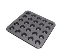 HUSHUI Mini Moules à Muffins Antiadhésifs en Acier au Carbone Durable pour la Cuisson de Muffins et de Cupcakes, Idéaux pour les Boulangers Amateurs (25 grilles)