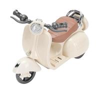 HUSHUI Mini Scooter de Poupée électrique avec Musique et Lumières, Véhicules de Scooter en Rotation (Beige)
