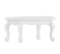 HUSHUI Mini Table Basse en Bois Blanc, Modèle de Meubles pour Maisons de Poupée à L'échelle 1:12, Table D'appoint 9x5x3.8cm