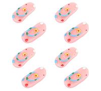 HUSHUI Mini Tongs Accessoires de Maison de Poupée Durables Mignons pour Plus de 3 Ans Résine Synthétique Rose 10 Paires