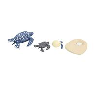 HUSHUI Modèle d'animaux de la Vie Marine, Jouet éducatif pour Enfants, Exploration Scientifique du Cycle de Vie des Tortues de Mer, 4 Unités (2425-Cycle de Croissance de la Tortue Luth)