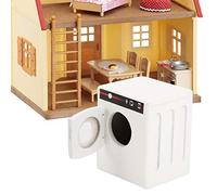 HUSHUI Modèle de Machine à Laver en Bois pour Maison de Poupée 1:12, Mini Meubles de Maison de Poupée Durables pour Enfants, Couleur Blanche, Idéal pour la Décoration de la (Blanche)