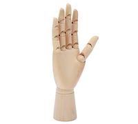HUSHUI Modèle de Main en Bois, Articulations Rotatives, Mannequin de Main de Croquis Professionnel avec Doigts Flexibles pour Artistes, Photographie, Cadeau de Décoration (Arbre d'emballage 2)