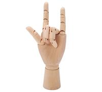 HUSHUI Modèle de Main en Bois, Articulations Rotatives, Mannequin de Main de Croquis Professionnel avec Doigts Flexibles pour Artistes, Photographie, Cadeau de Décoration (Arbre d'emballage)