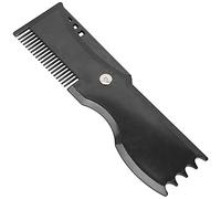 HUSHUI Modèle de Mise en Forme de Barbe pour une Coupe Précise, Conception Ergonomique pour Hommes, Outil en Plastique Noir pour un Style Facile de la Barbiche et du décolleté